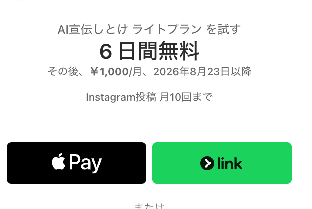 Stripeの支払い画面